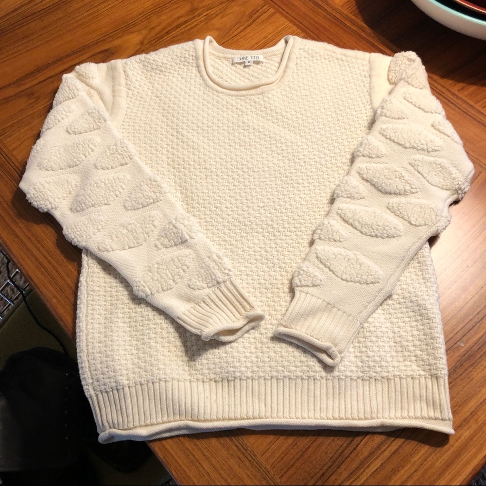 Ohne Titel Ivory Textural Sweater with Rollneck